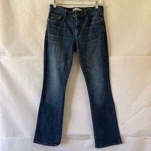 Levi's 515 Bootcut Flare Jeans Size 27 Dark Wash Flap Pocket Y2K Mid Rise Denim